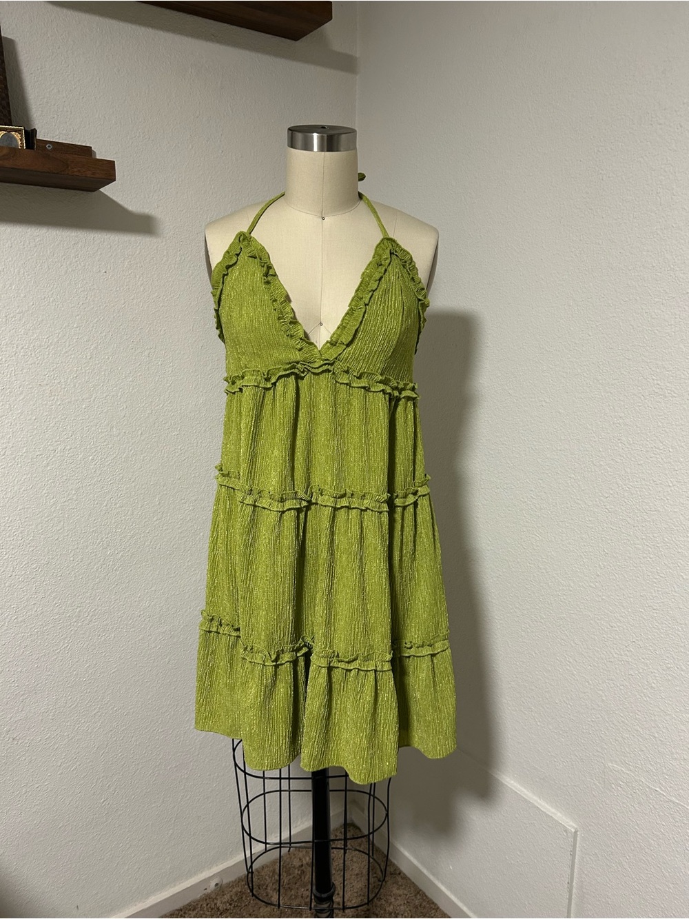 Target Lime Green Halter Mini Dress